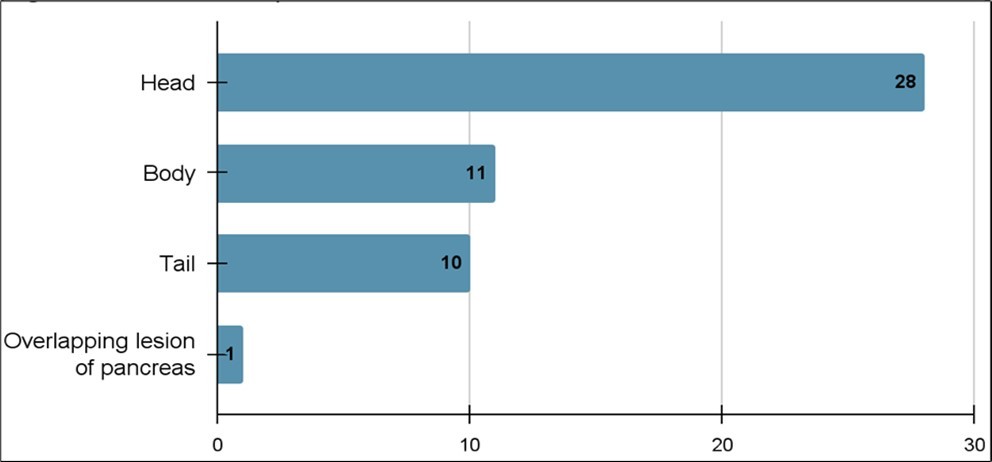 Number of pancreatic cancer cases based on location